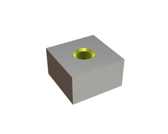 Couteau de broyage plat 35x35x20, coins pointus, StandardCut, filetage M12, version X pour Kueny 