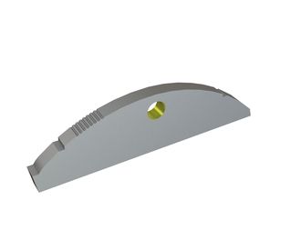Couteau de rotor 129x35x8, StandardCut, 1 trou, version Y pour Vogelsang RotaCut RC 5000