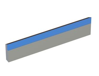 Couteau de rotor 250x57x14, CarbideCut, tranchant 60°, qualité carbure H4 