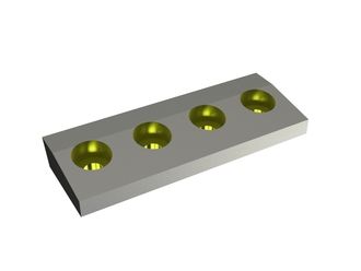 Couteau de rotor 300x110x35 StandardCut, 4 trous fraisés, tranchant 70°, version X pour Netzsch-Condux Mahltechnik GmbH 