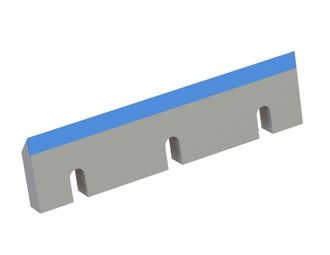 Couteau de rotor 340x90x25, CarbideCut, tranchant 50°, M14, qualité carbure H4, 3 fentes 18x37 pour Hosokawa Alpine AG 