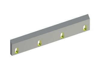 Couteau de rotor 349x68x14, StandardCut, 4 trous oblongs, tranchant 45°, 2x filetage M8, version Y pour Tria 