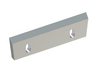 Couteau de rotor 350x100x22, PremiumCut, 2 trous oblongs, 2x filetage M12, tranchant 52° pour Zerma | AMIS 