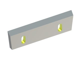 Couteau de rotor 350x100x22, StandardCut, 2 trous oblongs, 2x filetage M12, tranchant 52°, version X pour Zerma | AMIS 