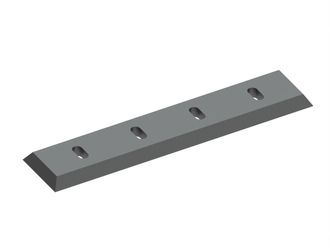 Couteau de rotor 398x87x16 PremiumCut, tranchant double face 55°, 4 trous oblongs 15x38.5 pour Hosokawa Alpine AG 