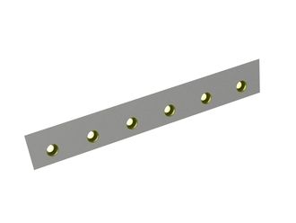Couteau de rotor 400x57x16 StandardCut, 6 trous, tranchant 45°, version X pour Heinrich Dreher Maschinenbau 