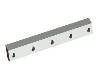 Couteau de rotor 454x76x22, PremiumCut, 5 trous oblongs, tranchant 45°, 5x filetage M10, version X pour Tria 