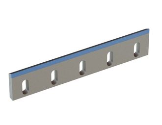 Couteau de rotor 490x100x20, CarbideCut, tranchant 70°, qualité carbure H5, 5 trous oblongs 22x55 