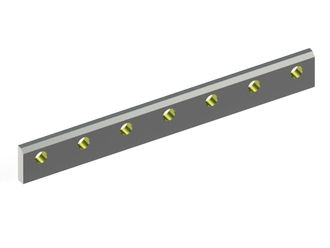 Couteau de rotor 608.8x77.2x19, 7 trous Ø25.4, tranchant 82°, version Y, StandardCut 