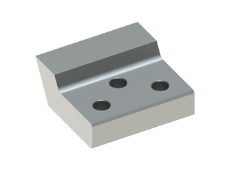 Couteau de rotor 70x67x18 Premium Line, 3xØ10 trous, lame de coupe 59°, variante Y pour Meccanica Molinari 