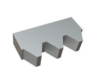 Couteau de rotor central 240x121x55 PremiumCut, version X pour Columbus McKinnon | CM Industrial Shredders 