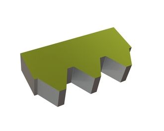 Couteau de rotor central 240x121x55 StandardCut, version X pour Columbus McKinnon | CM Industrial Shredders 