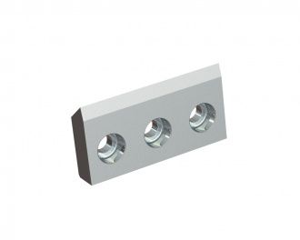 Couteau de rotor droite 189x98x34, PremiumCut, 3 trous fraisés, tranchant 55°, version X pour Herbold Meckesheim GmbH Herbold SMS 80/120