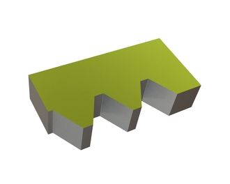Couteau de rotor extérieur 240x121x55 StandardCut, version X pour Columbus McKinnon | CM Industrial Shredders 