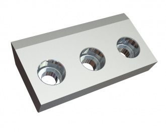 Couteau de rotor gauche 189x98x34, PremiumCut, 3 trous fraisés, tranchant 55/73°, version X pour Herbold Meckesheim GmbH Herbold SMS 45/60