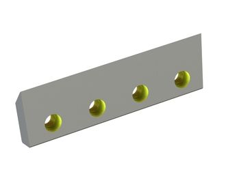 Couteau de rotor gauche 290x85x26, StandardCut, 4 trous fraisés, tranchant 4x35°/45°, version Y 