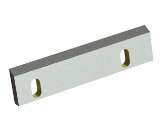 Couteau de rotor gauche 334x79x20, StandardCut, 2 trous oblongs, tranchant 60°, 2x filetage M8 