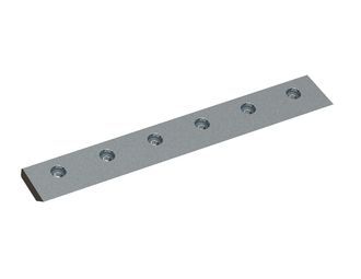 Couteau de rotor gauche 399x57x16 PremiumCut, 6 trous, tranchant 45°, version Y pour Heinrich Dreher Maschinenbau 
