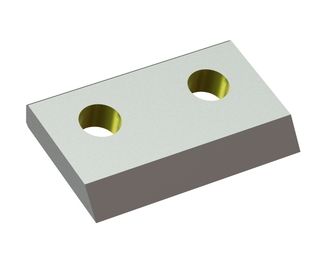 Couteau de rotor gauche 63x37x9, StandardCut, 2 trous Ø11, tranchant 55°, version Y pour Wanner Technik GmbH 