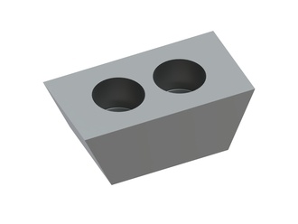 Couteau à hacher 95x50x35, Premium Line, tranchant double 66,8°, 2 trous fraisés, variante X pour Zeno Zerkleinerungsmaschinen 