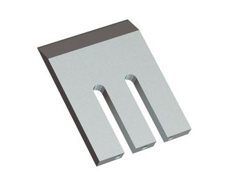 Couteau rotor 230x174x20, PremiumCut, 2 fentes, arête 35°/30°, 3x M12, version W8 pour Lindner Recyclingtech 