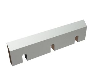 Couteau rotor 340x90x25, PremiumCut, 3 fentes, arête 50°, 2x filetage fin M14x1.5, version Y pour Hosokawa Alpine AG 