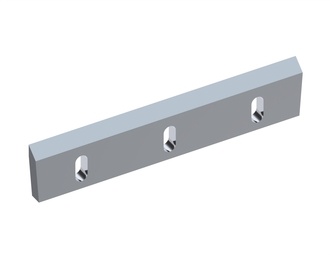 Couteau rotor 485x100x22, arête de coupe 50°, PremiumCut, 2x M10, 2x M12, version X pour Herbold Meckesheim GmbH 