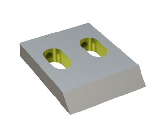 Couteau rotor 50x65x10, StandardCut, 2 lumières, arête 40°, 2xM8 filetages, version X pour Zerma | AMIS 