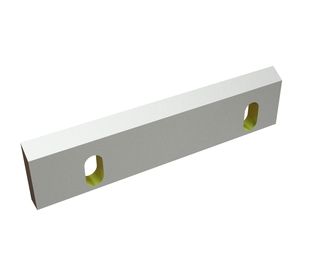 Couteau rotor droit 334x79x20, StandardCut, 2 lumières, arête 60°, 2xM8, version X pour Reto Recyclingtechnik 
