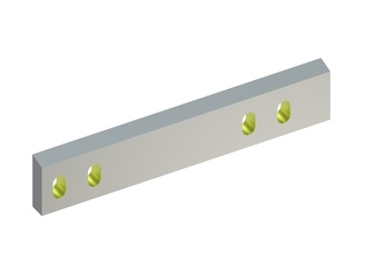 Couteau rotor droit 495x95x28, StandardCut, 4 lumières, arête 75°, version X 