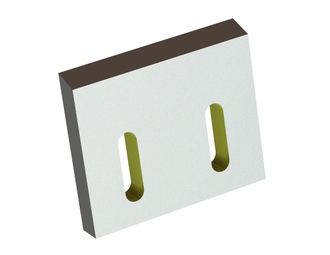 Couteau stator 200x170x28, Eco Line, 2 lumières, arête 90°/70°, 2xM10 filetage, version X 