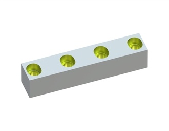 Couteau stator 200x40x40, StandardCut, 4 lumières avec lamage 19.5/14.5 