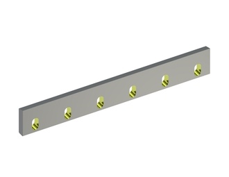 Couteau stator 519x76x20, Eco Line, 6 lumières, arête 75°, version X pour Heinrich Dreher Maschinenbau 