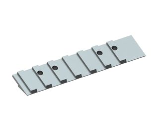 Couvercle contre-couteau droite 615x135x45, perçage fraisé, 4 perçages fraisés, version 43 pour Lindner Recyclingtech 