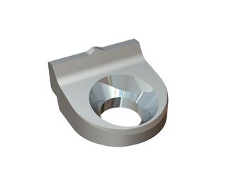 Cover plate low 62x60x36, 1 countersunk hole for Lindner Recyclingtech Lindner Antares 1600