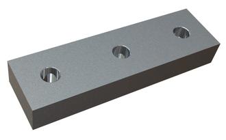 Cuchilla 195x56x28 Premium Line, 3 perforaciones pasantes, versión X para MeWa | Ehehalt | Andritz MeWa | THM Recycling Mewa UG 1000