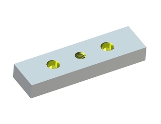 Cuchilla 212x58x28, Eco Line, 2 perforaciones, 1x rosca M16 para Doppstadt Umwelttechnik GmbH 