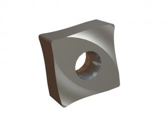 Cuchilla 43x43x20, esquinas redondeadas, PremiumCut, avellanada en ambos lados, versión X para Lindner Recyclingtech Lindner Antares 1600