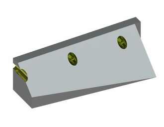Cuchilla de cizalla de guillotina derecha 496x135x143 Eco Line, 3 taladros avellanados Ø23/Ø33 