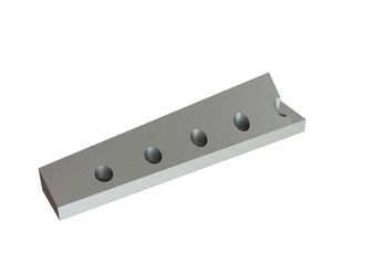 Cuchilla de cizalla de guillotina derecha 543x110x93 Eco Line, 5 taladros avellanados Ø23/Ø33 
