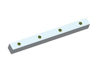 Cuchilla de estator 320x30x28, StandardCut, 4x M12, versión Y para Hosokawa Alpine AG 