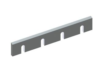 Cuchilla de estator 610x100x20 Premium Line, bisel de 75°, 2xM12, 4 ranuras, versión X 