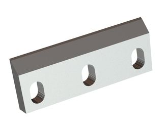 Cuchilla de rotor 261x96x26, Premium Line, 3 agujeros oblongos, filo 60°/45°, 2x rosca M12 para Rapid Granulator AB 