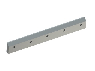 Cuchilla de rotor izquierda 745x98x32, filo 55°/45°, 5 perforaciones avellanadas, versión X 