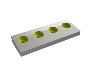 cuchilla del rotor 300x110x34.5 Eco Line 4 agujeros avellanados, arista cortante 70°, variante X para Netzsch-Condux Mahltechnik GmbH 