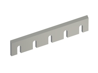 cuchilla del rotor 498x100x14 Premium line 5 agujeros oblongos, vanguardia 45°, variante W 