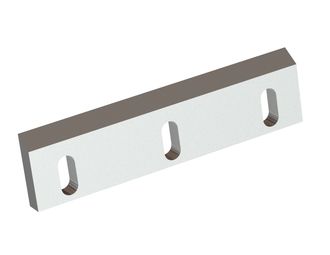 cuchilla del rotor centro 397x100x25 Premium Line 3 agujeros oblongos, vanguardia 35°, 2xM12 