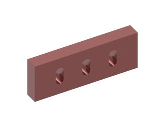 Cuchilla estator 198x72x25, PremiumCut, 3 ranuras, Hardox 