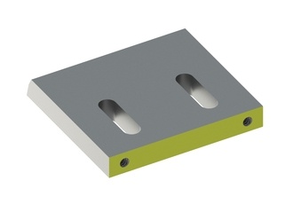 Cuchilla estator 199x185x28, Eco Line, 2 ranuras, filo 85°/70°, 2xM10 rosca, versión X 
