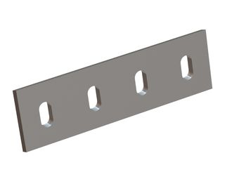 Cuchilla estator 308x97x13, PremiumCut filo de corte 75°, 4 agujeros ranurados 